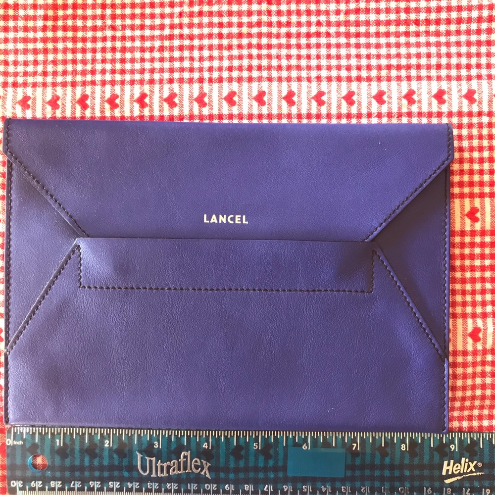 Lancel Paris Envelope Leather Pouch - Picture 5 of 6